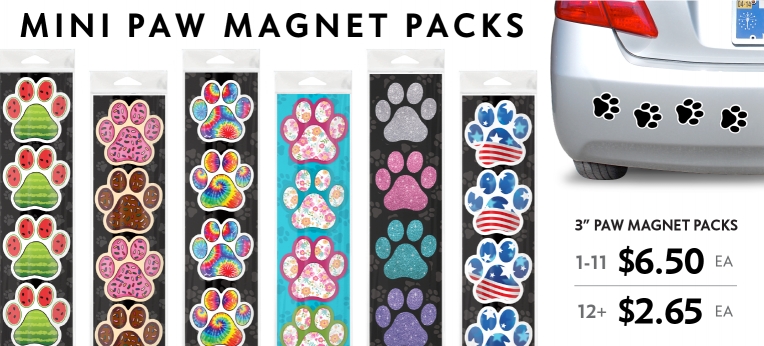 Mini Paw Magnet Packs