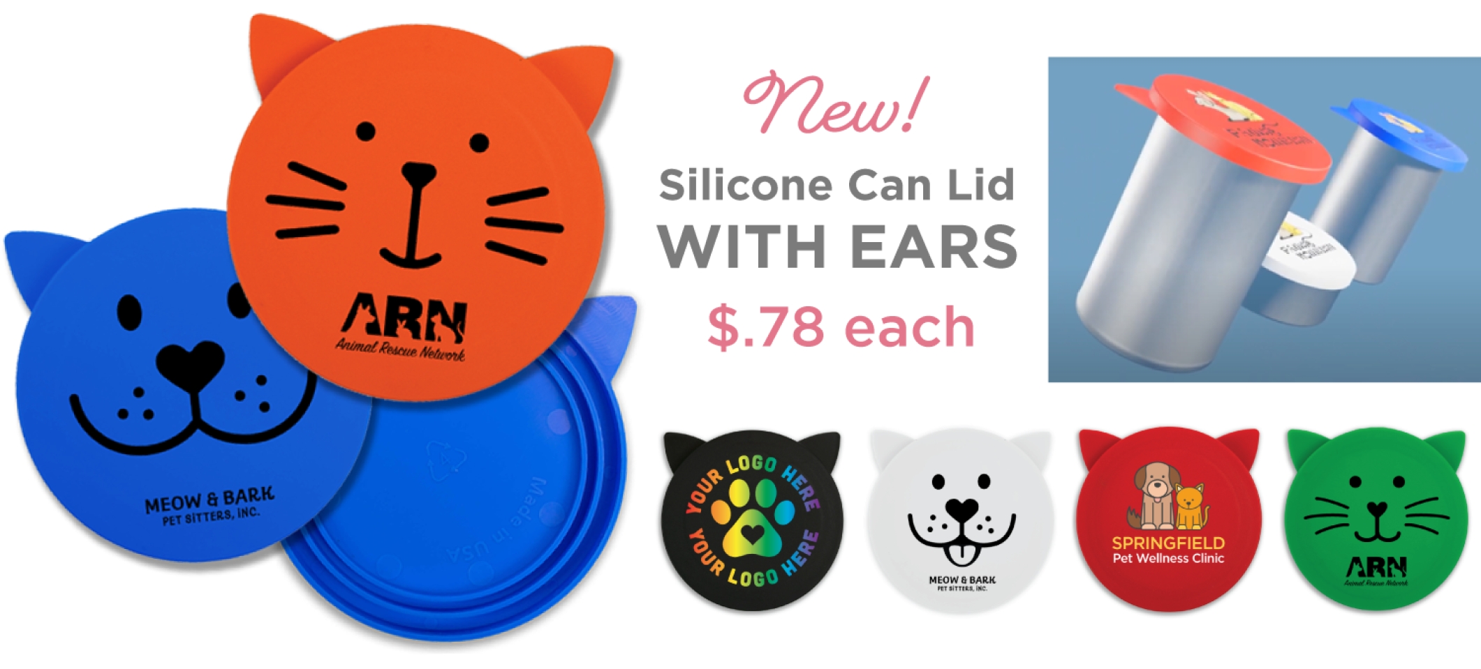 Silicone Can Lid with Ears