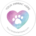 Watercolor heart with Paw thumbnail