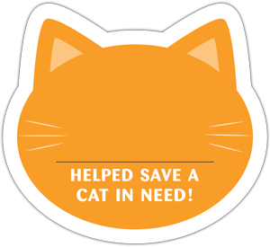 Cat Donation Card - Orange thumbnail