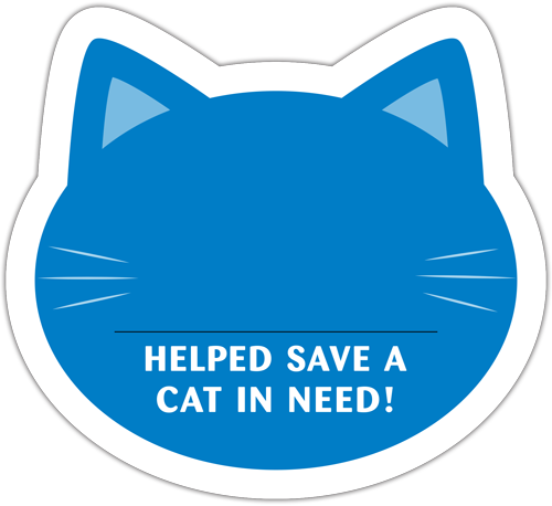 Cat Donation Card - Blue thumbnail