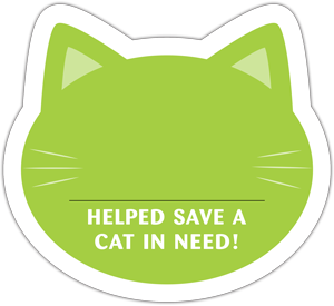 Cat Donation Card - Lime thumbnail