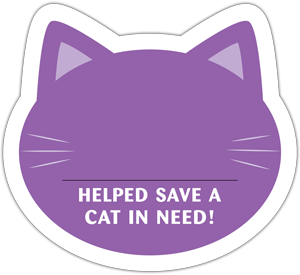 Cat Donation Card - Purple thumbnail