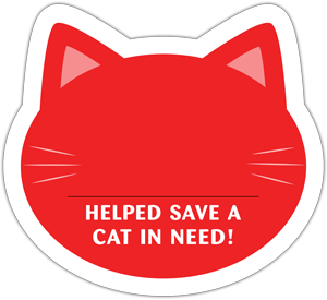 Cat Donation Card - Red thumbnail