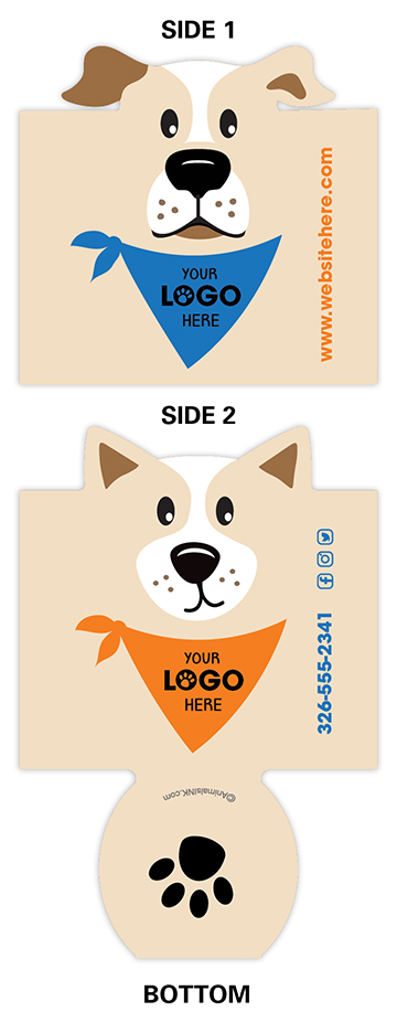 Dogs with Bandana (Beige, blue & orange) thumbnail