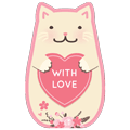 Round Cat with Heart thumbnail