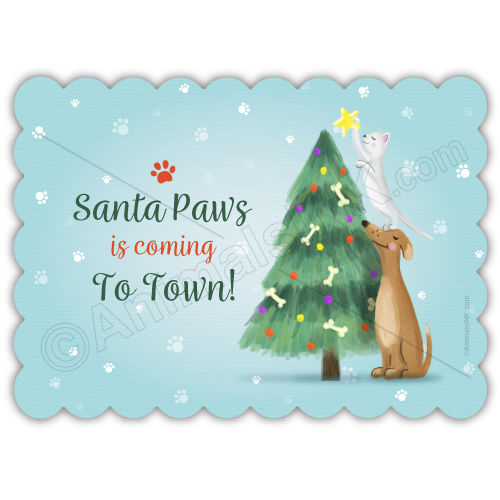 Pets Christmas Tree - Scalloped Border thumbnail