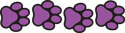 4 Mini Paws - Purple thumbnail