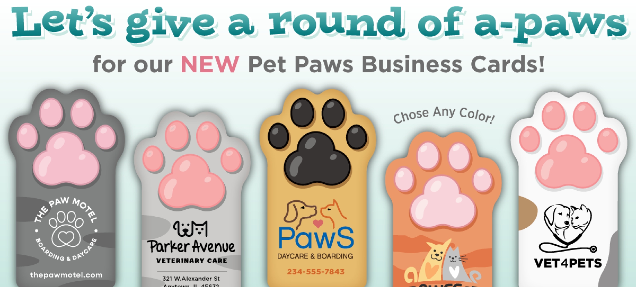 Pet Paw Business Cards