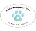 OVAL - Watercolor Paw (paw prints) thumbnail