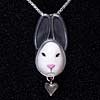 Small Bunny Pendant w/ 14k Heart thumbnail