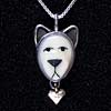 Pointed Dog Pendant w/ 14k Heart thumbnail