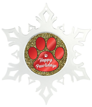Red Paw on Gold Glitter thumbnail