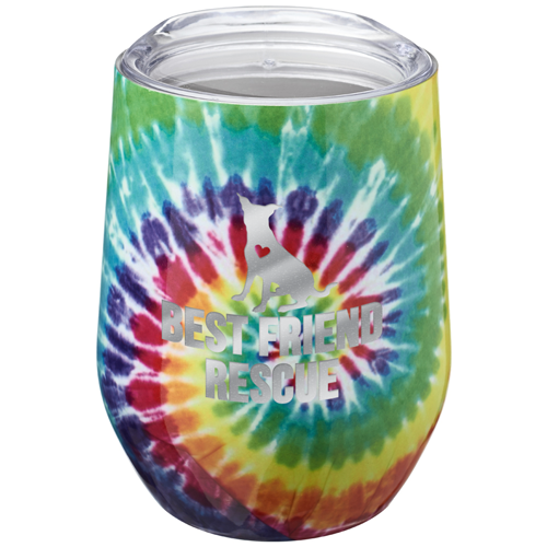 Tie Dye Wine Tumbler thumbnail