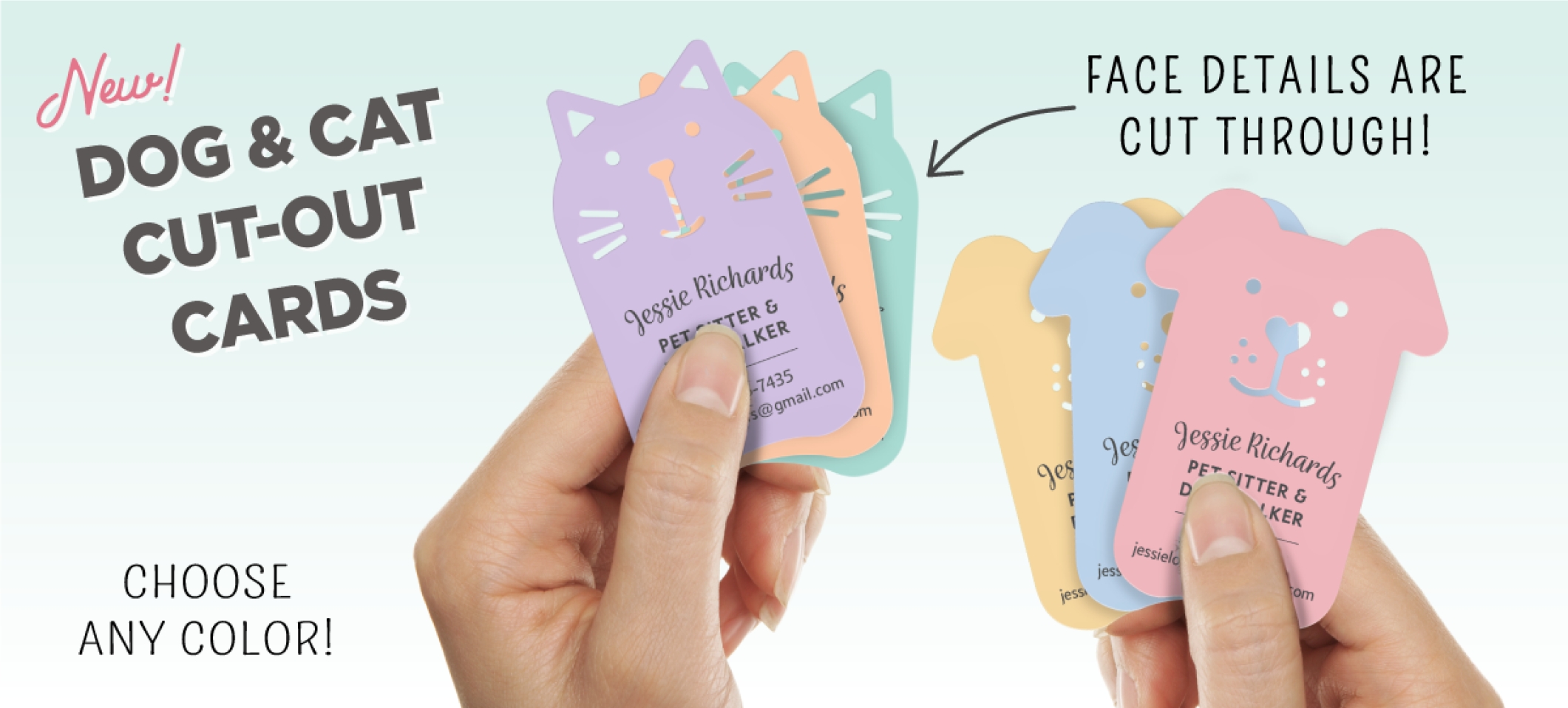 Dog and Cat Cut-Out Cards