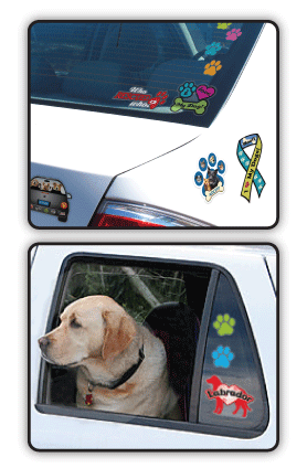 4X6 GOLDEN LAB dog static cling glass window decal