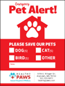 PET ALERT (paw in house) RED thumbnail