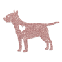 Bull Terrier (rose gold glitter) thumbnail