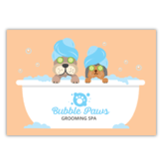 Spa Dogs in Tub Illustration thumbnail