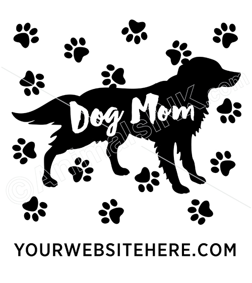 Dog Mom Silhouette (with paws) thumbnail