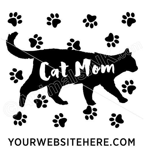 Cat Mom Silhouette (with paws) thumbnail