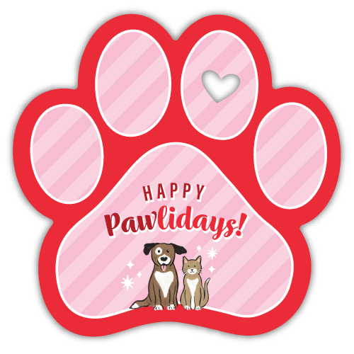 Paw with Heart - Dog & Cat (Pink/Red) thumbnail