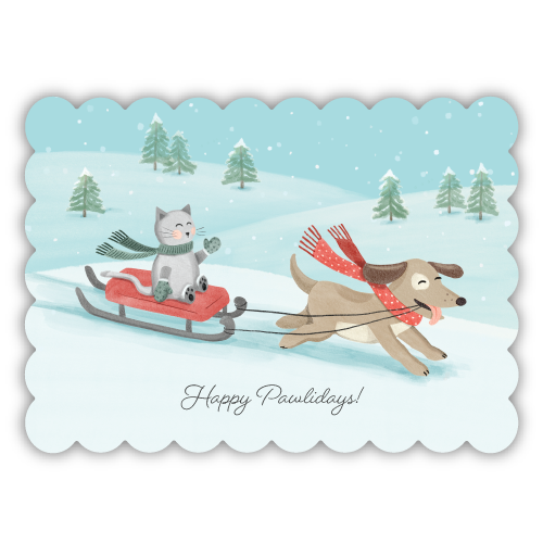 Holiday Sleigh Ride Illustration (scalloped border) thumbnail