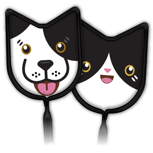 DOG & CAT (cartoon) Black/White thumbnail