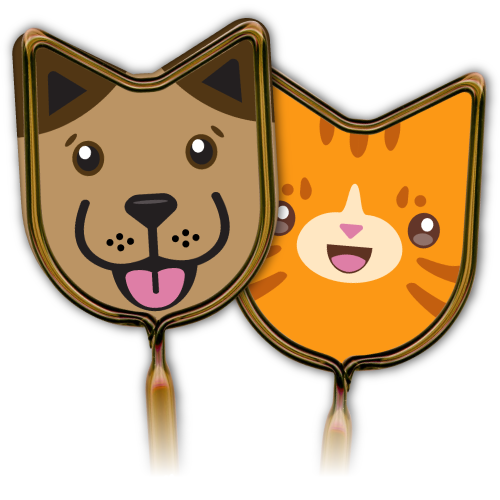 DOG & CAT (cartoon) Brown/Orange thumbnail