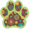 Floral Paw (brown and green) thumbnail