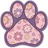 Floral Paw (pink and purple) thumbnail