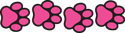 4 Mini Paws - Hot Pink thumbnail