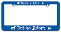 Opt to Adopt License Plate Frame thumbnail