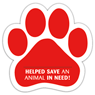 Paw Donation Card - Red thumbnail
