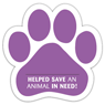 Paw Donation Card - Purple thumbnail