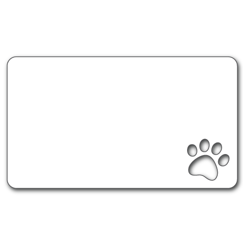Custom Art - Rounded Corners Paw Cut Out thumbnail