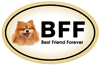 BFF - Pomeranian Oval Magnet thumbnail