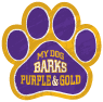 My Dog Barks Purple & Gold thumbnail
