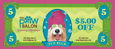 Spa Dog with Towel (pink and lime chevron) thumbnail